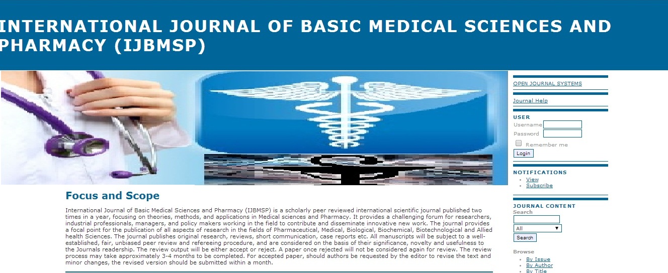 IJBMSP, Int J of Basic Med Sci and Pharm