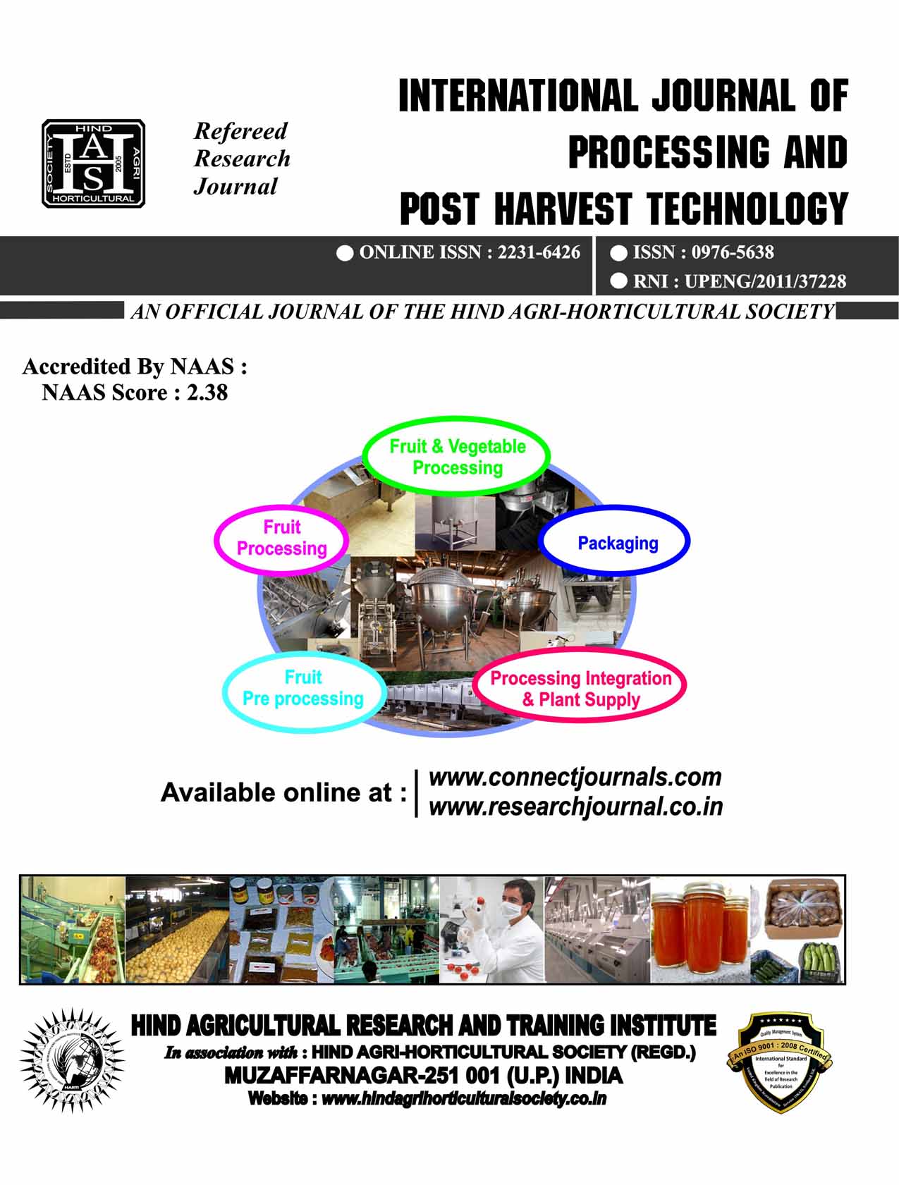 Internat. J. Proc. & Post Harvest Technol.